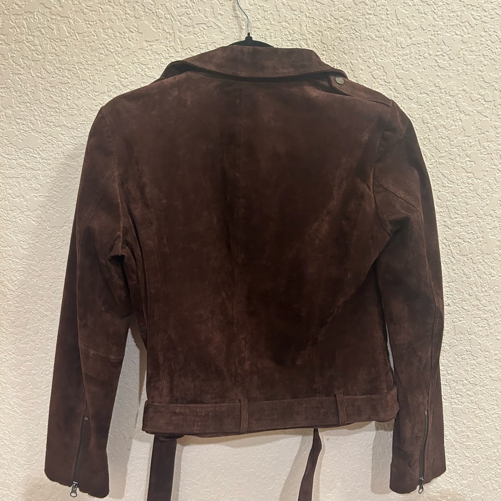 ASOS Brown Suede Moto Jacket - Picture 3 of 4